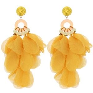 Bohemian Handmade Fabric Dangle Drop Earrings